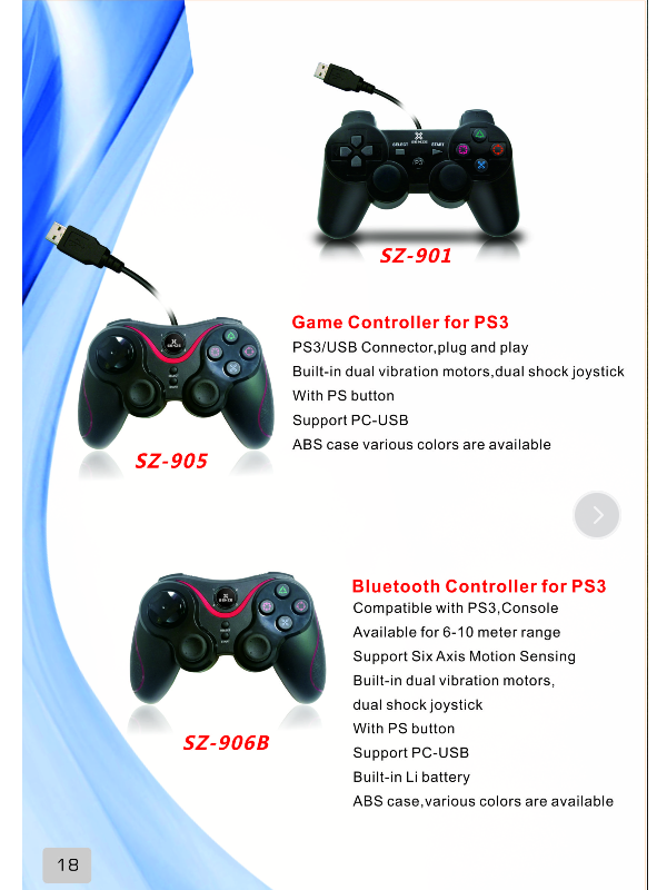Mando PS3 Inalámbrico BT Controller Bluetooth con Función SIXAXIS