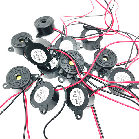 Fdit Piezo Electronic Tone Buzzer Alarm Continuous Sound Cable 100mm Length  3-24V
