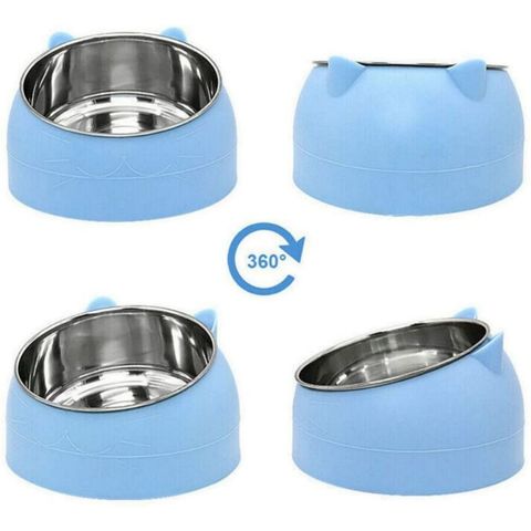 Stainless Steel Cat Bowl 200ml Cat Water Bowl Multifunction Food And Water  Bowl Pink