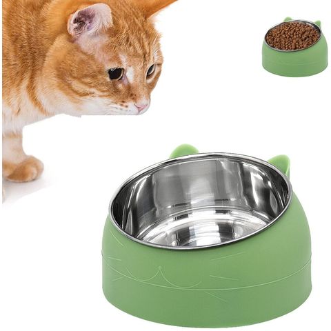 Stainless Steel Cat Bowl 200ml Cat Water Bowl Multifunction Food And Water  Bowl Pink