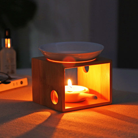 Bamboo Tea Light Candle Holders