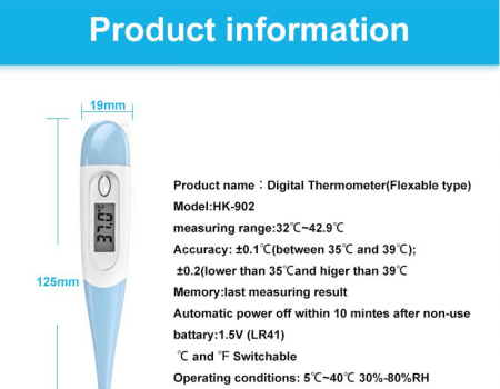 Buy Wholesale China Oem Service High Quality Lcd Display Oral Rectal Armpit  Small Portable Baby Digital Thermometer & Digital Thermometer at USD 0.85