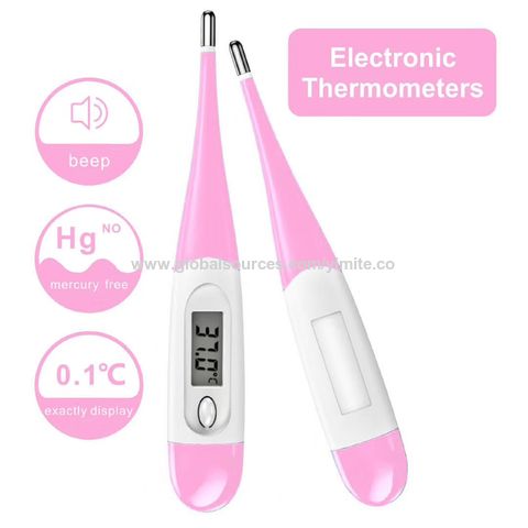 Thermometre medical lcd tetine bebe rose electronique thermometres