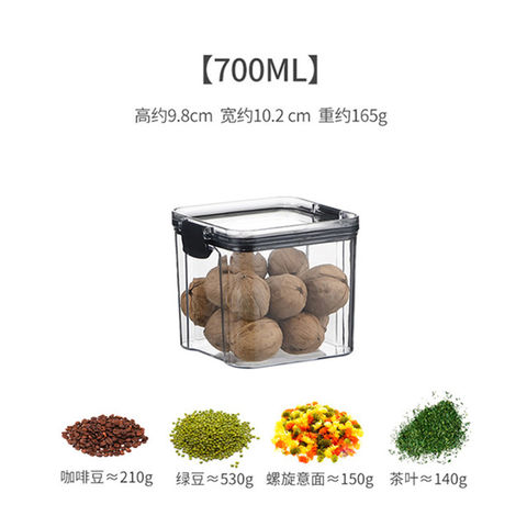 Buy Wholesale China Hot Sale Plastic Clear Airtight Kitchen Food Storage  Container Multigrain Sealed Pantry Box For Storage & Food Storage Container  at USD 0.52