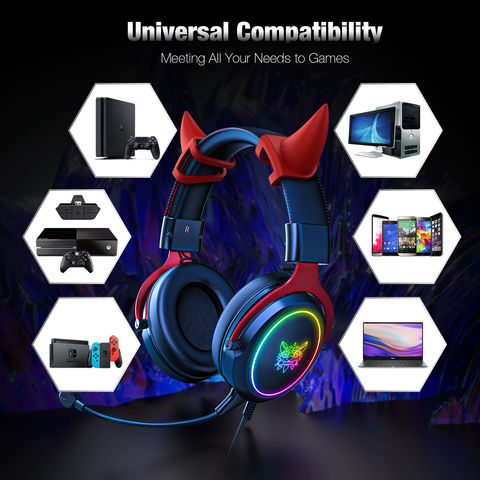 Onikuma X11 New Arrival Gaming Headset Gamer Headphones With Cat Ear $13.81  - Wholesale China Wired Headphone Cat Ear at Factory Prices from Shenzhen  Ouni Technology Co.,Ltd