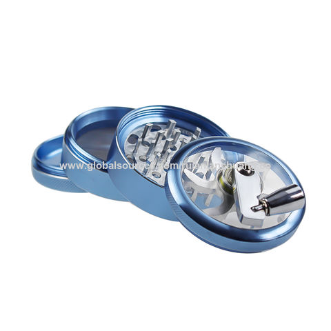 grinding tobacco Herb Grinder 4-Piece With Hand Crank