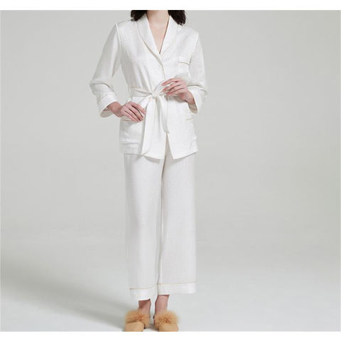 Silk Pajamas Set for Long Sleeve Homewear Smooth Luxury Satin Jacquard  Cardigan Large Trouser Suits Sleepwear Mens Lounge Wear - AliExpress