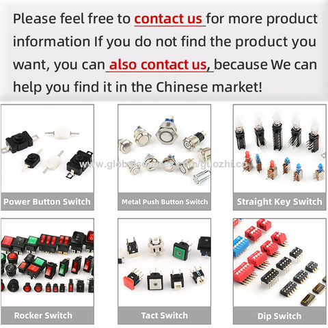 China Tactile Switch 6*6*H SMD 4 Pin 8.0 mm foot spacing ON-OFF ...