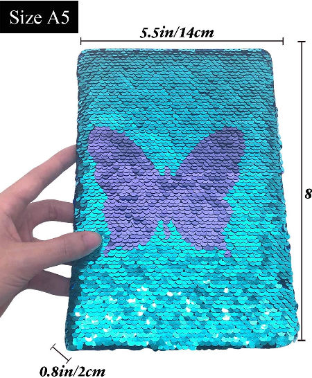 Flip Sequin Journal for Girls with Diamond Pen – twerpproducts