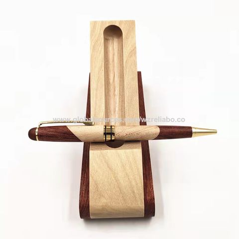 Luxury Wooden Ballpoint Pen Gift Set With Business Pen Case Display, Nice  Writing Pen With Box And Gel Ink Refills