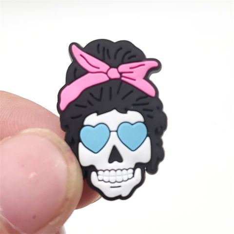 Hot Sale 1pcs Shoe Charms Skull Zombie Vampire Eyeballs Pvc Cute