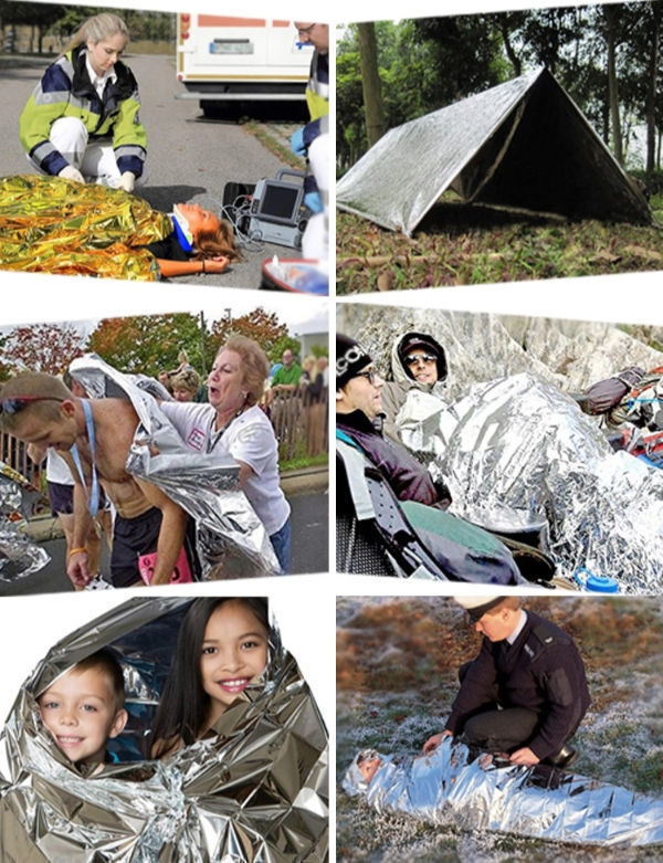 China Rescue Emergency Thermal Blanket Aluminum Foil Survival Emergency Blanket on Global