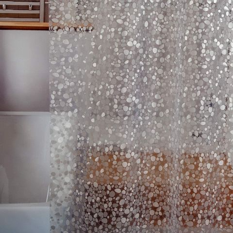 Cortina de baño 3D Cube transparente PEVA 180x200 cm