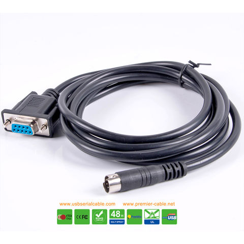China FTDI RS232 DB9 to 8P Mini Din Programming Adapter Cable on Global ...