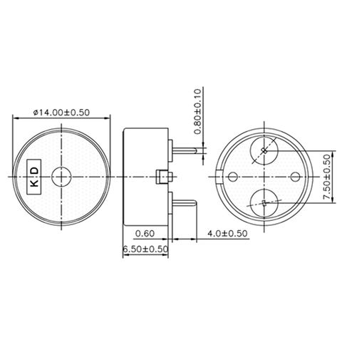 China KD Piezo Buzzer. passive pinout, for alarm devices, home ...