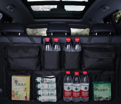 Car Trunk Organizer Adjustable Backseat Storage Bag Net High Capacity  Multi-use Oxford Automobile