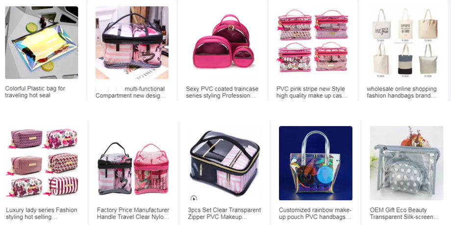 PVC Transparent Bags Wholesale by Manufacturers Accept OEM