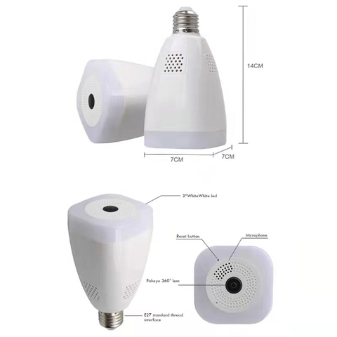 China Light Bulb Camera 360 Degree Tuya Smart WiFi 1080P Panoramic ...