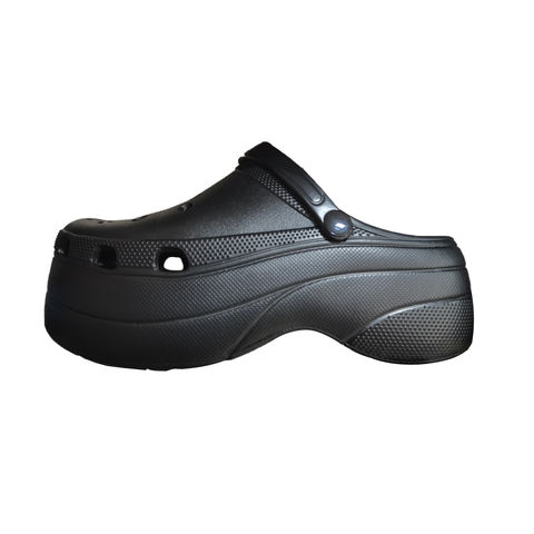 Black Leather Chef Kitchen Clog Shoes, Packaging Type: Box, Size: 40-45