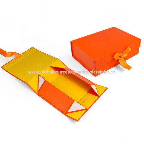 big size craft square shopping bags jewellery custom logo orange kraft  plain white paper gift bag