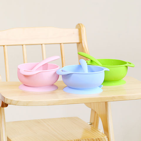 Baby Feeding Bowls and Spoons Suction Food Grade Silicone