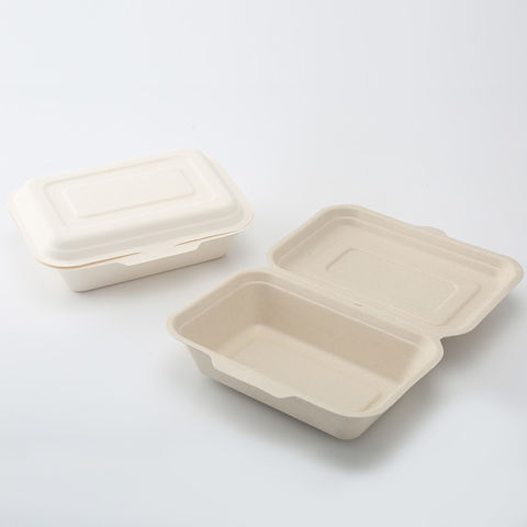 Biodegradable Bamboo Sugarcane Bagasse Container Bento Lunch Box