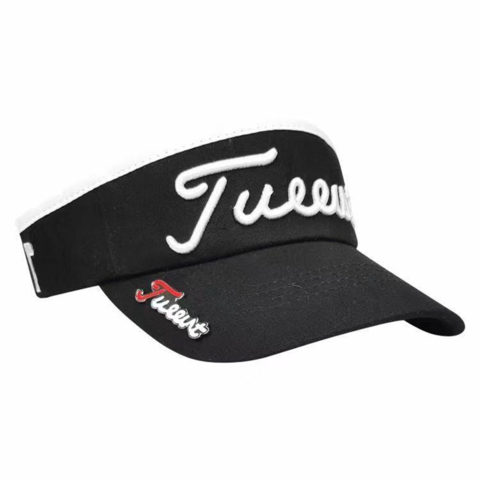 High Quality Unisex Golf Cap Black And White Embroidered Sun