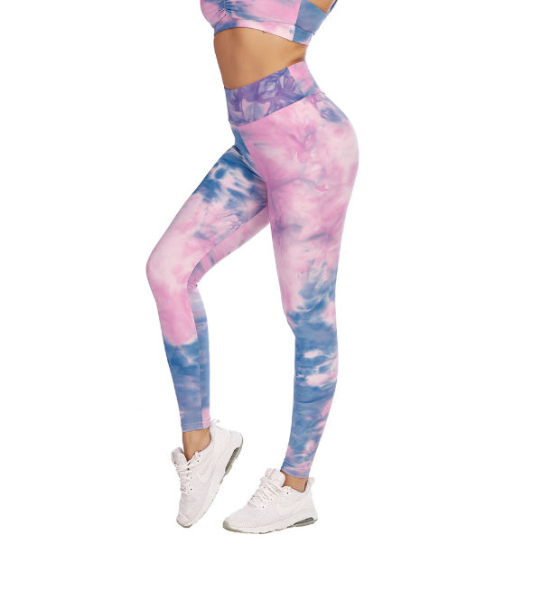 Pink Tie Dye Workout Leggings