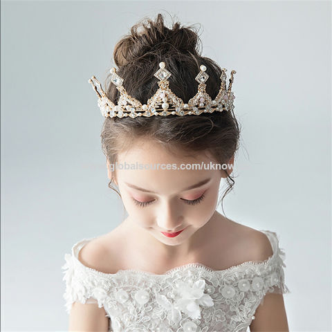 Buy Wholesale China Girls Diamond Headband Crown Princess Crystal Headdress  Children & Crown Princess Headdress Children at USD 2.9