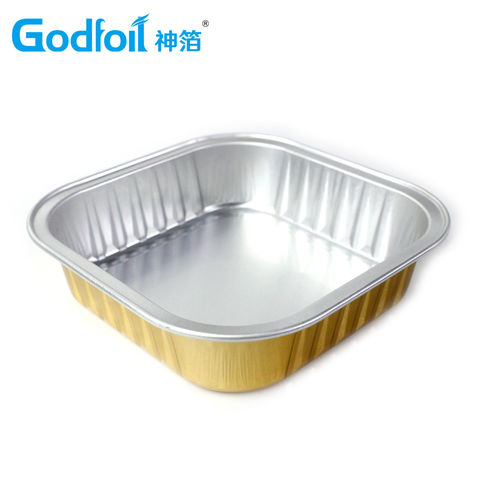 Silver/Golden Food Grade Disposable Lunch Box Takeaway BBQ Baking Aluminum Foil  Containers - China Aluminum Foil and Aluminium Foil price