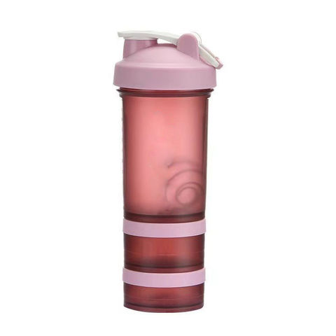 Personalised Pink 600ml Shaker Bottle Protein Sport Fitness With