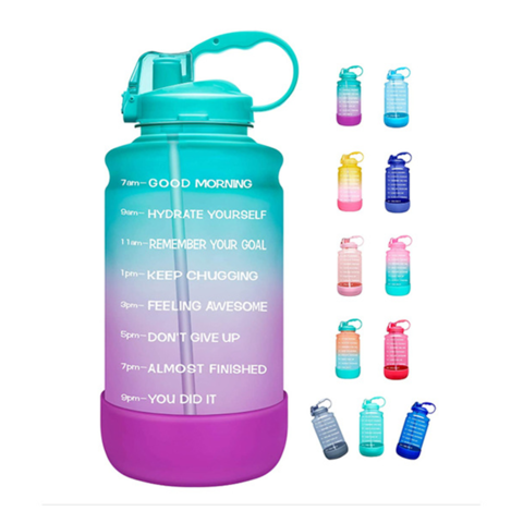 2.1L Large Capacity Plastic Transparent Water Bottle Cold Hot with Lid Home  Use