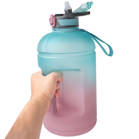 1 Litre Straw Personalized Water Bottles For Girls Plastic Frosted