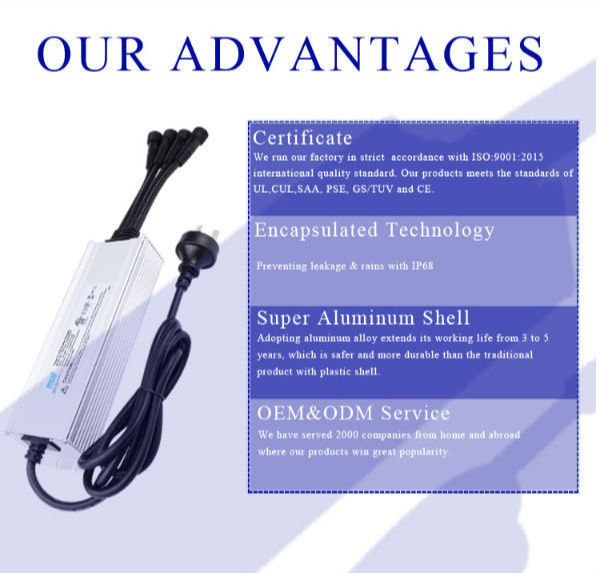 24V 10A 240W Aluminum Waterproof LED Driver With UL/CUL Approval IP68 For Outdoor Use supplier