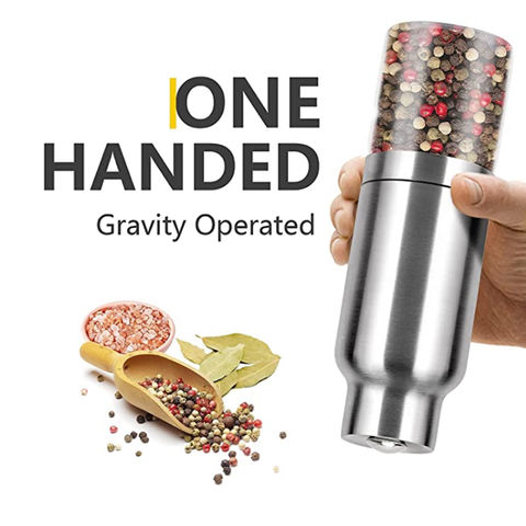 2023 New Gravity Electric Pepper and Salt Grinder Set, Adjustable