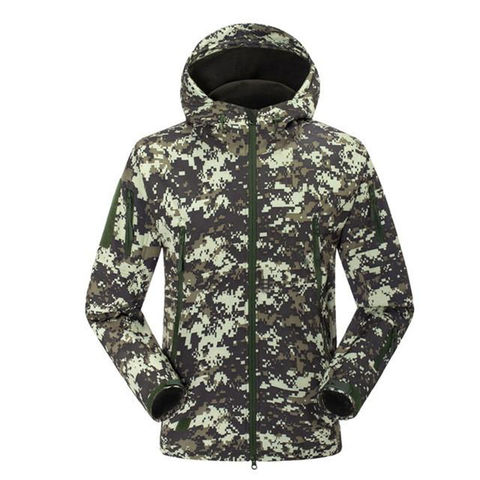 Camo Tactical Jacket Men Military Hoodied Windbreaker Camouflage