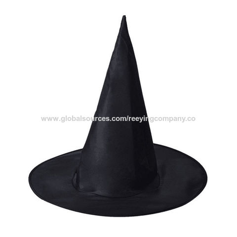 Color negro con forma de cono de estrella sombrero de Halloween cosplay decoraciones de Halloween para fiesta de niños sombrero de mago