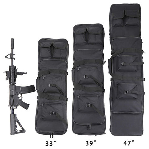 37/47 Heavy Duty 600D Double Tactical Gun Bag Soft Padded Rifle Case  Backpack