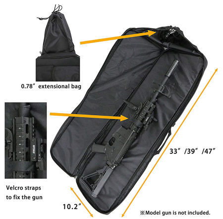 33" 39" Tactical Soft Padded Rifle Gun Shotgun Carry Case Shoulder Bag Hunting