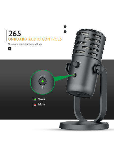 Achetez Microphone USB Microphone Pickup Cardiod Studio Mic D'enregistrement  Pour le Streaming Informatique PC Avec Contrôle de Volume / Une Muette Clé  de Chine