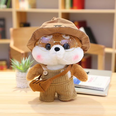Buy Wholesale China Cartoon Lovely Dog Cosplay Dress Up Animal Plush Toys  Stuffed Animals Doll Shiba Inu With Glasses & Animal Plush Toy at USD 4