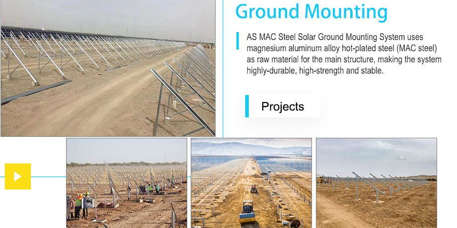 China Solar Panel Mount Solar Pv Mounting System Steel Ground Solar ...