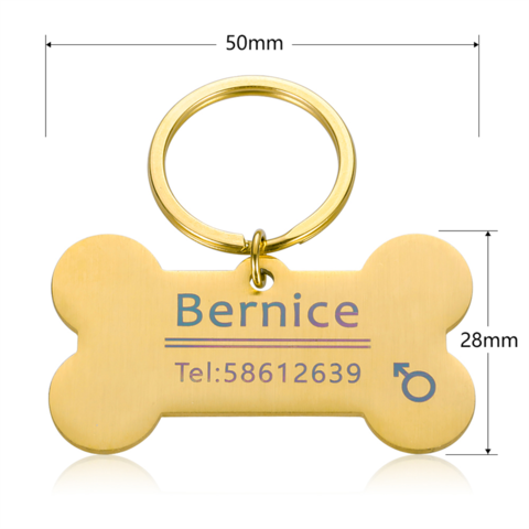 50sets Round Blank Dog Tags Personalized Pet Plate Medal Key Rings