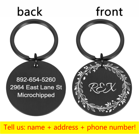 Personalised Engraved Dog Tags Text Steel Army Military Necklace Tag  Engraving