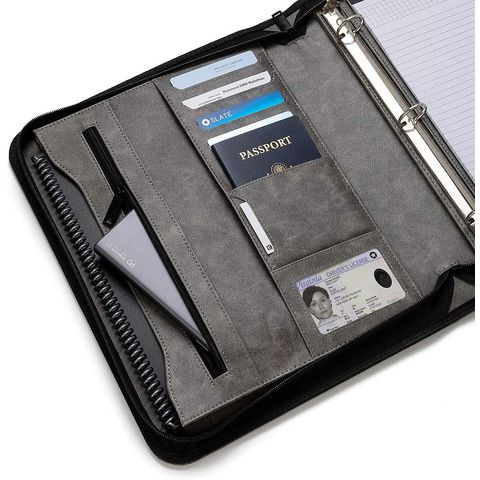 China Briefcase With Zipper Seal Removable 3-ring Portfolio Binder ...