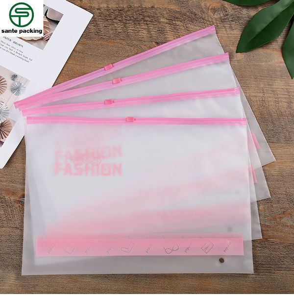 Clothes Packaging Ziplock Bags Swimwear EVA Eco Friendly Frosted Storage Bag  Custom - Qingdao Sante Packing Co., Ltd.