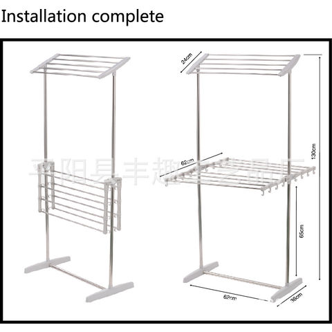 Portable balcony drying rack retractable folding laundry rack window  balcony drying socks shoes clothes quilt stainless steel