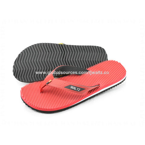 Sandales de plage pour hommes, semelle antidérapante, tongs de plage avec logo en relief sur la bride en PU