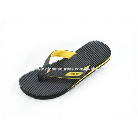 Sandales de plage pour hommes, semelle antidérapante, tongs de plage avec logo en relief sur la bride en PU
