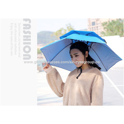 Double-layer Windproof Head Wear Umbrella Hat Outdoor Sunscreen Uv Fishing  Umbrella Sun Umbrella $0.9 - Wholesale China Double-layer Windproof And Uv-proof  Fishing Umbrel at Factory Prices from Fujian Singyee Group Co. Ltd